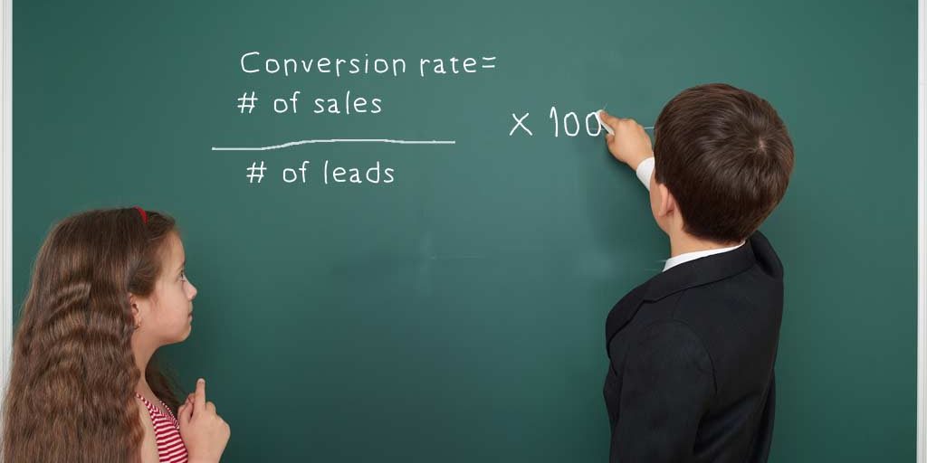 Conversion rate formula on blackboard